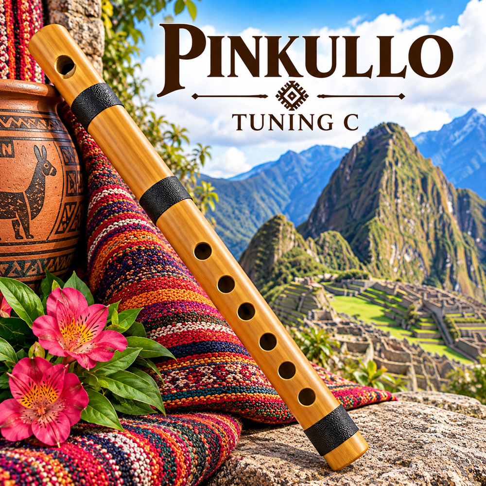 NEW Handmade Peruvian Pinkullo – Natural Bamboo Flute in C, 440 Hz
